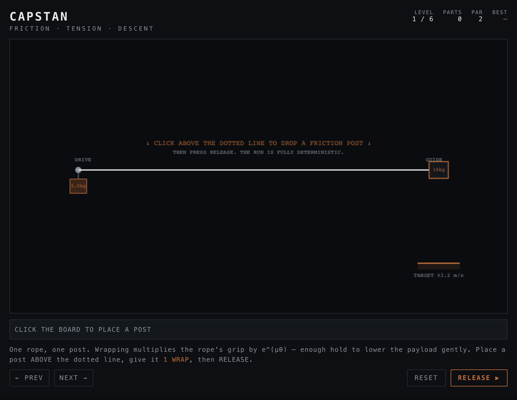 Capstan — Build stage of play