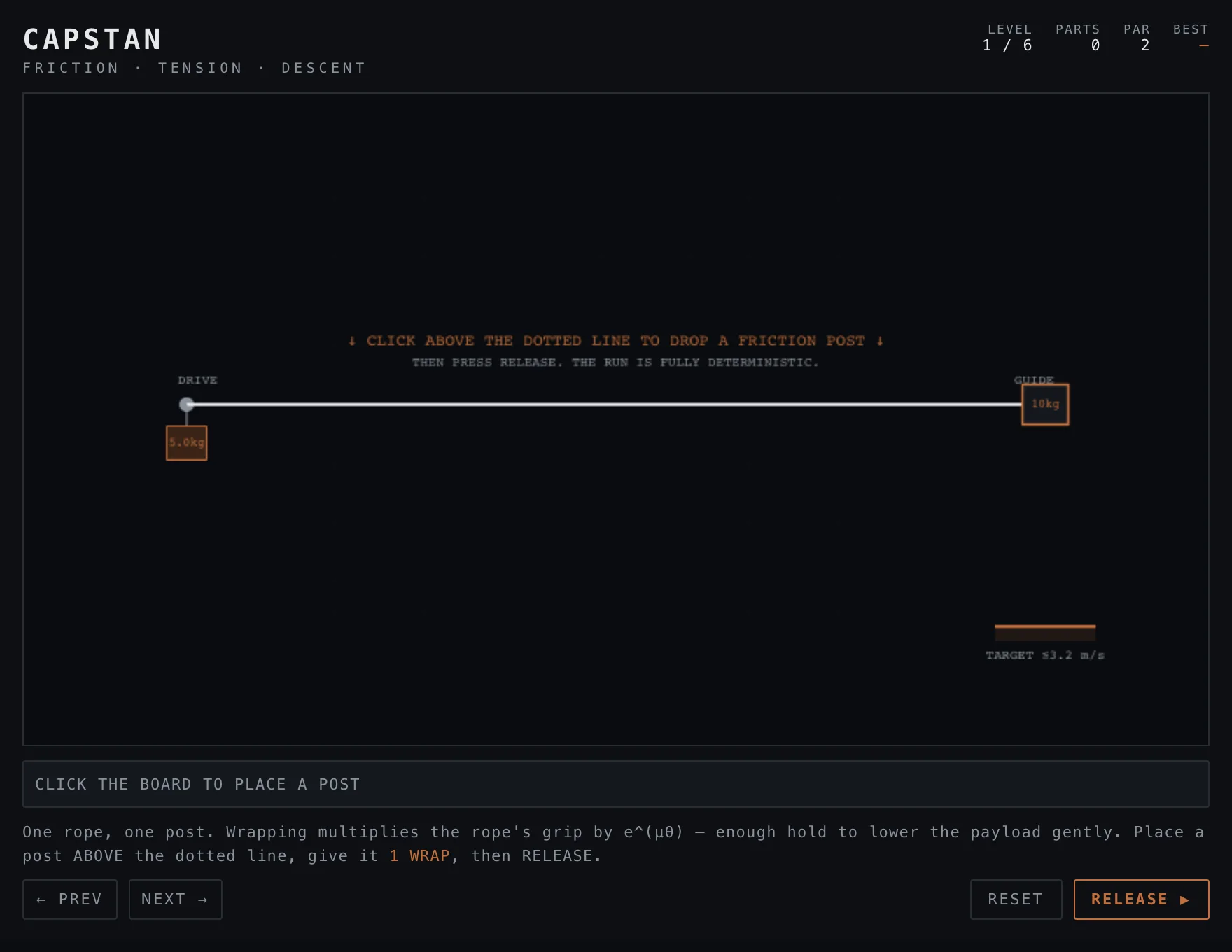 Capstan — Build stage of play