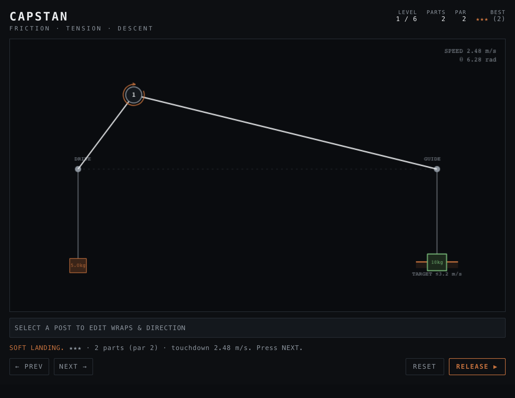 Capstan — Solved stage of play