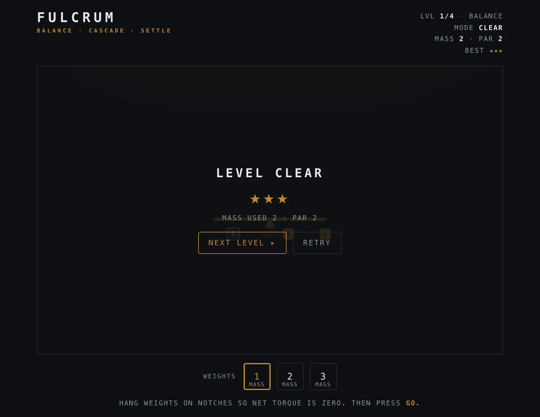 Fulcrum — gameplay screenshot