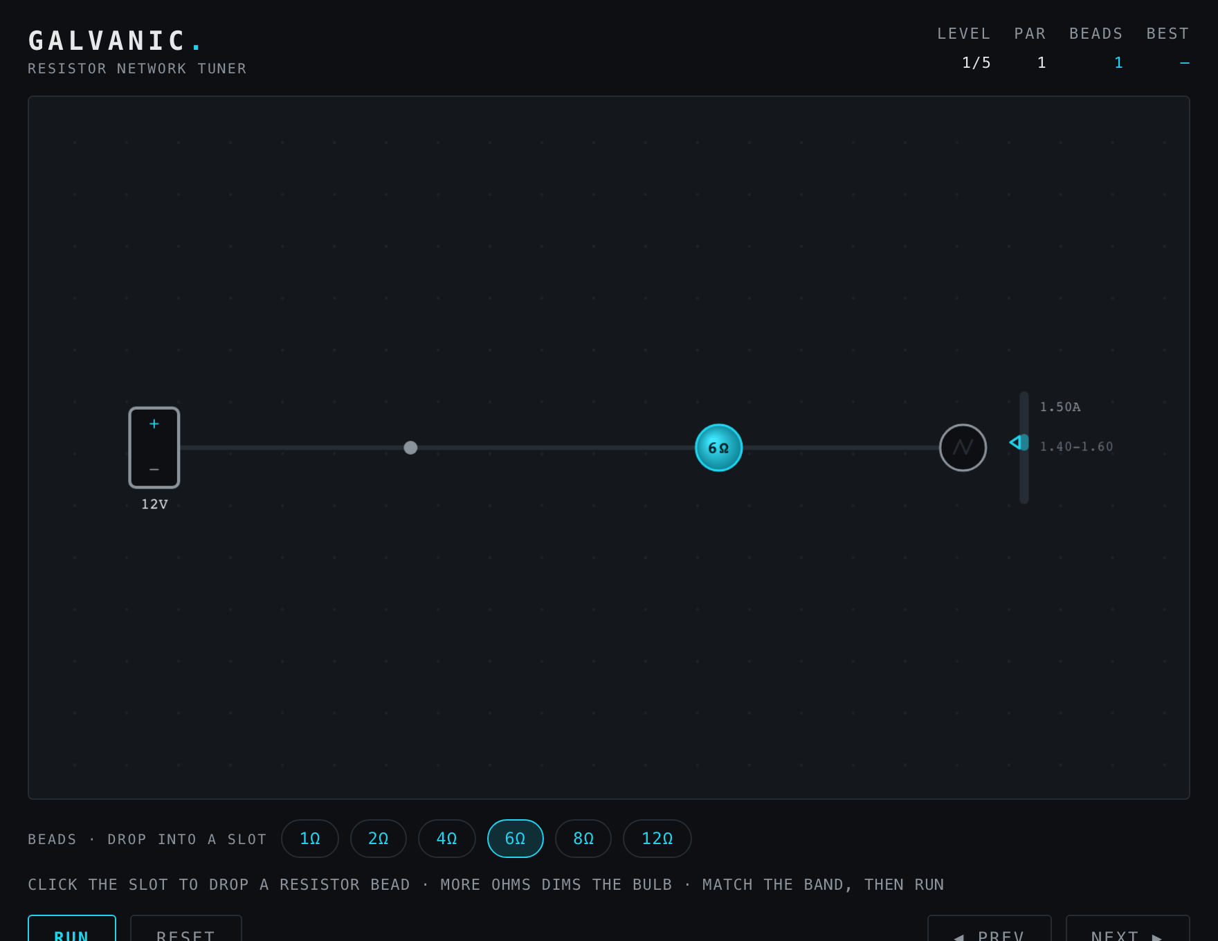 Galvanic — Assembled stage of play