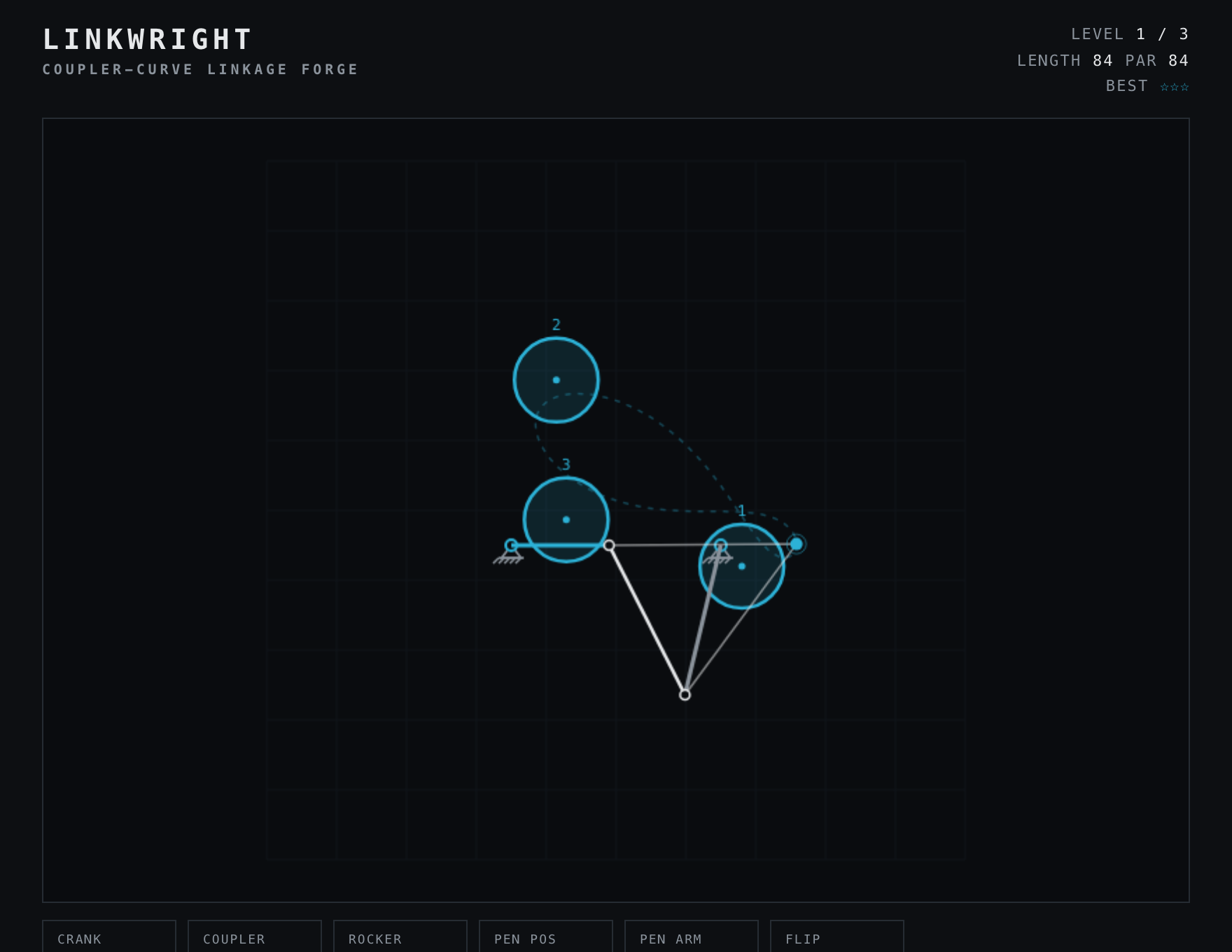 Linkwright — Assembled stage of play