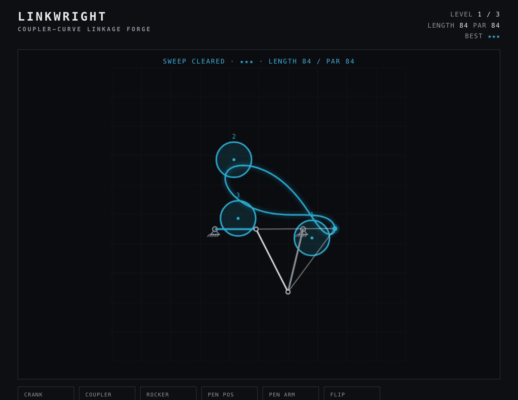 Linkwright — Solved stage of play