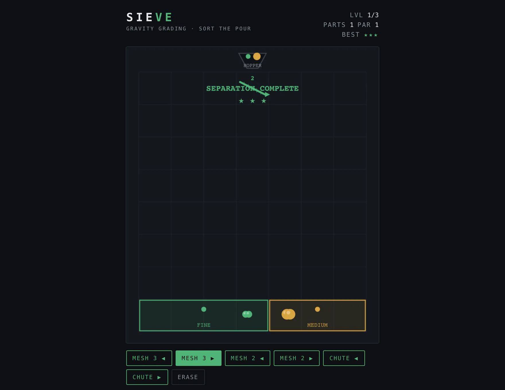 Sieve — gameplay screenshot