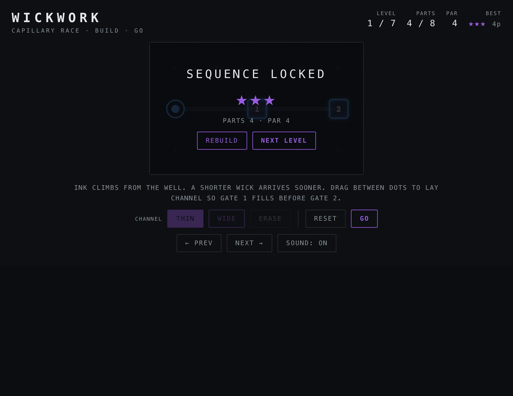Wickwork — gameplay screenshot
